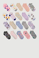 Girls Patterned Socks 20 Pack, Multi