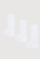 Little Girls Footed Tights 3 Pack Size 1-3, White