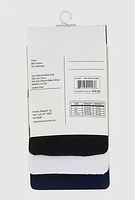 Girls Basic Footed Tights 3 Pack Size 10-12, Multi