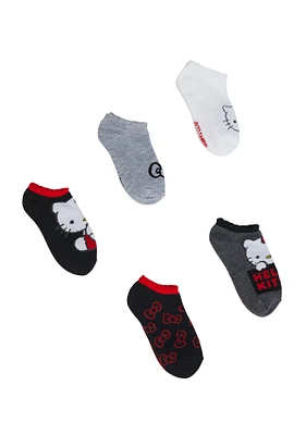 Toddler Girls Hello Kitty Graphic Socks 5 Pack, Multi