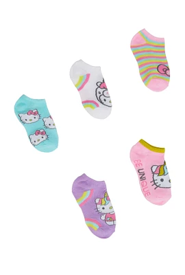 Toddler Girls Hello Kitty Socks 5 Pack, Multi