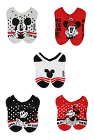 Girls Mickey and Minnie Mouse Socks 5 Pack, Multi