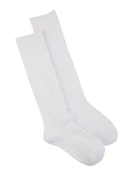 Girls 4-10 Knee High Socks 2 Pack, White