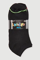 Boys Contrast Trim Ankle Socks 10 Pack, Multi