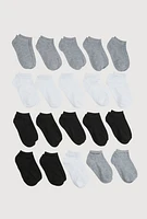 Toddler Boys Low Cut Socks Size 20 Pack Size 5-10, Multi