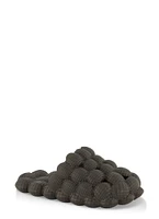 Womens Girls Solid Bubble Slides, Black, Size 11