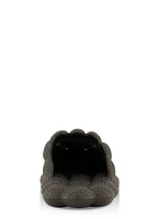 Womens Girls Solid Bubble Slides, Black, Size 11