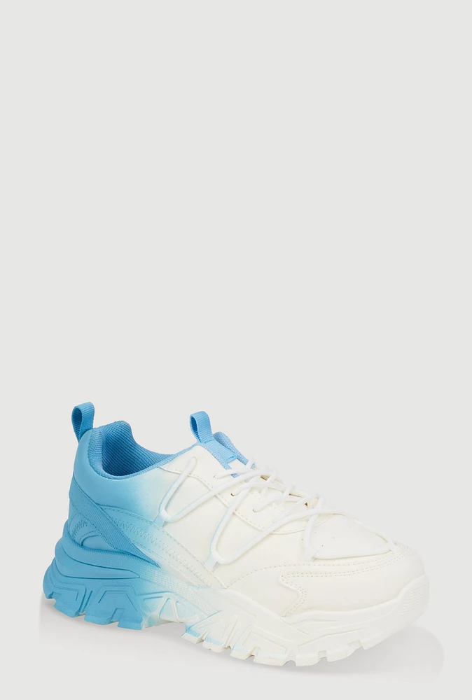 Womens Girls Ombre Chunky Sneakers,