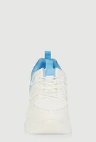 Womens Girls Ombre Chunky Sneakers, Blue,