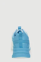 Womens Girls Ombre Chunky Sneakers, Blue,