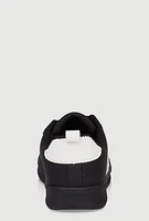 Womens Toddlers Contrast Stripe Lace Up Sneakers,