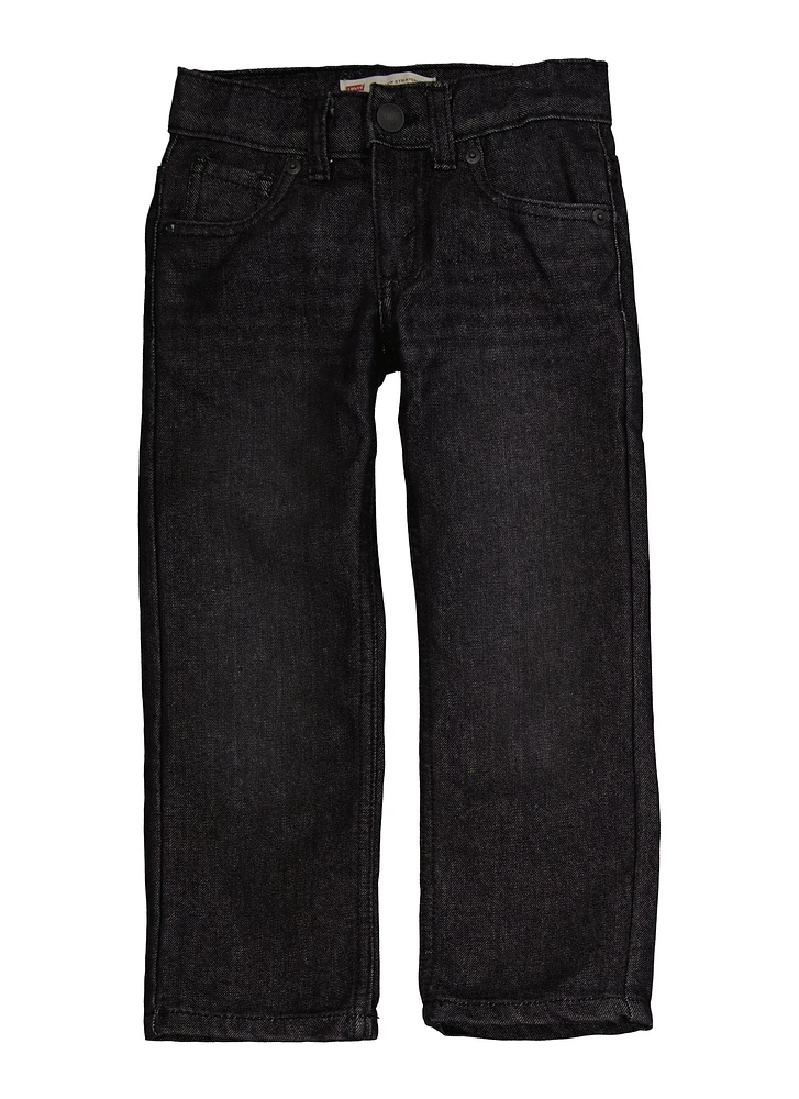 Little Boys Levis Solid Straight Leg Jeans, Black, Size 4
