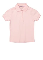 French Toast Girls 4-6x Picot Collar Polo Top, Pink, Size 6-6X