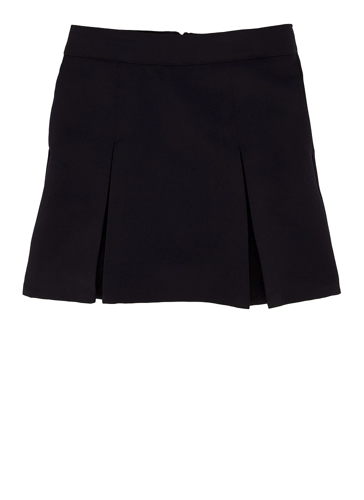 French Toast Girls 4-6x Box Pleated Skirt, Blue, Size 6X