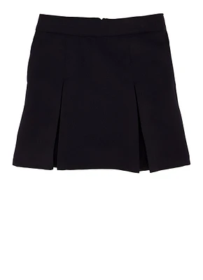 French Toast Girls 4-6x Box Pleated Skirt, Blue, Size 6X
