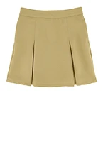 French Toast Girls 4-6x Adjustable Waist Pleated Skirt, Khaki, Size 5