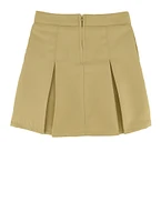 French Toast Girls 4-6x Adjustable Waist Pleated Skirt, Khaki, Size 5