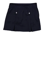 French Toast Girls 4-6x Button Detail Kick Pleated Skort, Blue, Size 5