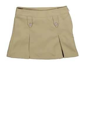 French Toast Girls 4-6x Kick Pleated Skort, Khaki, Size 6X