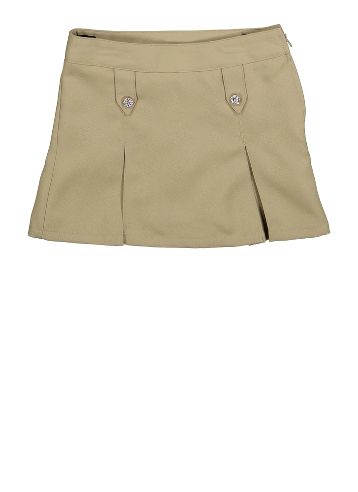 French Toast Girls 4-6x Kick Pleated Skort, Khaki, Size 5