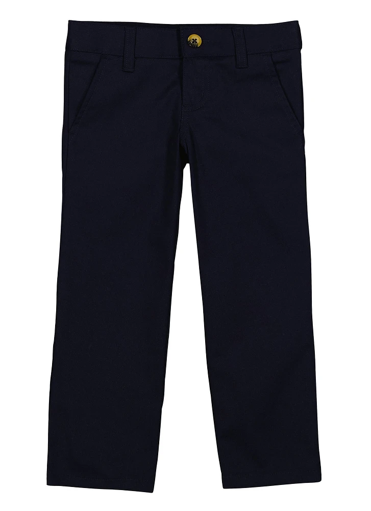 French Toast Girls 4-6x Solid Straight Leg Pants, Blue,