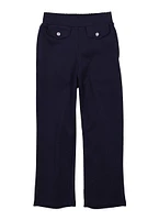 French Toast Girls 4-6x Rhinestone Faux Pocket Straight Leg Pants, Blue, Size 6-6X