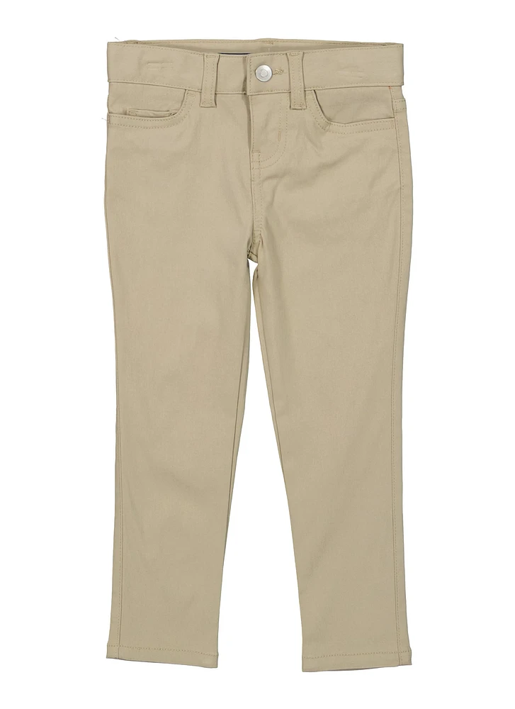 French Toast Girls 4-6x Stretch Skinny Leg Pants, Khaki,