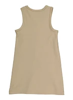 French Toast Girls 4-6x Heart Faux Button Front Jumper, Beige, Size 6-6X
