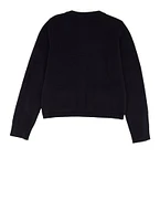 French Toast Girls 4-6x Bow Pocket Cardigan, Blue, Size 6-6X