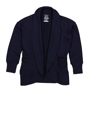 French Toast Girls 4-6x Pocket Cardigan, Blue, Size 6-6X