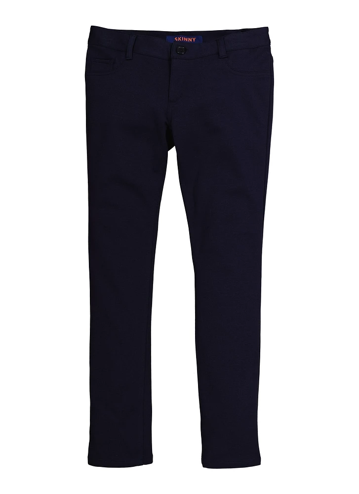 French Toast Junior Stretch Skinny Leg Pants, Blue, Size 8
