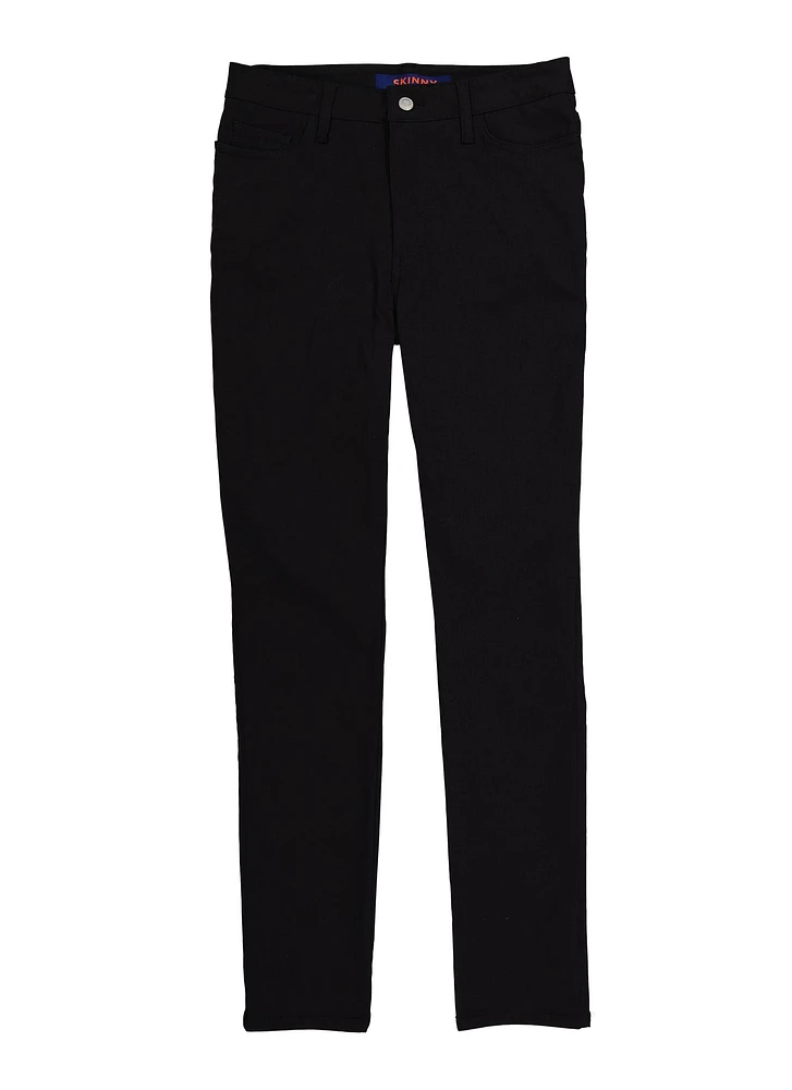 French Toast Junior 5 Pocket Skinny Pants, Black, Size 8