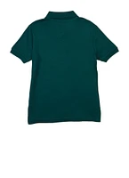 French Toast Girls 7-16 Solid Picot Collar Polo Shirt, Green, Size 7-8