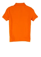 French Toast Girls 7-16 Pique Short Sleeve Polo Shirt, Orange, Size 10-12