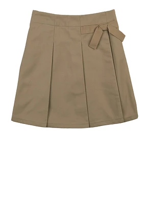 French Toast Girls 7-14 Pleated Scooter Skirt, Khaki, Size 7