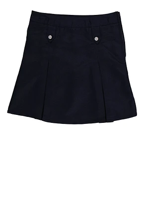 French Toast Girls 7-14 Rhinestone Detail Pleated Skort, Black, Size 8
