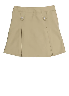 French Toast Girls 7-14 Rhinestone Detail Scooter Skirt, Khaki, Size 7