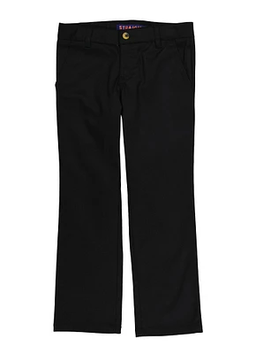 French Toast Girls 7-14 Straight Leg Pants, Black, Size 8