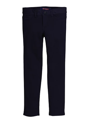 French Toast Girls 7-14 Solid Skinny Leg Khaki Pants, Blue, Size 14