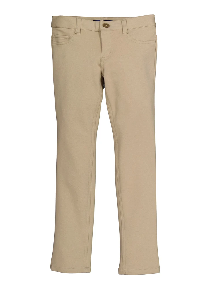 French Toast Girls 7-14 Skinny Leg Khaki Pants, Khaki, Size 10