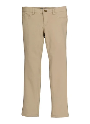 French Toast Girls 7-14 Skinny Leg Khaki Pants, Khaki, Size 10