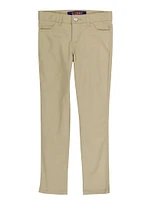 French Toast Girls 7-14 Basic Skinny Leg Pants, Khaki, Size 12
