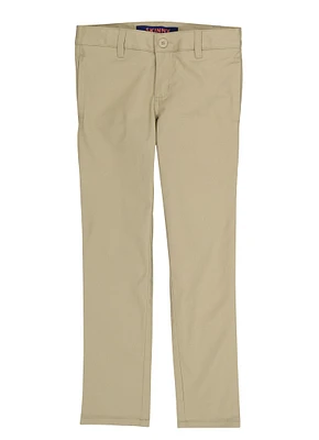 French Toast Girls 7-16 Solid Skinny Leg Pants, Khaki,