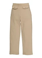 French Toast Girls 7-14 Faux Pocket Rhinestone Khaki Pants, Khaki,