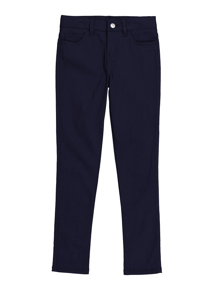 French Toast Girls 7-14 Skinny Stretch Pants, Blue, Size 8