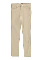 French Toast Girls 7-14 Stretch Skinny Leg Pants, Khaki, Size 10