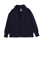 French Toast Girls 7-16 Fleece Open Front Cardigan, Blue, Size 14-16