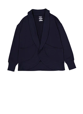French Toast Girls 7-16 Fleece Open Front Cardigan, Blue,