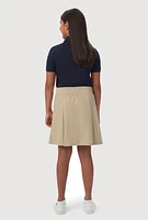 French Toast Girls 16-20 Bow Pleated Scooter Skirt, Khaki, Size 20