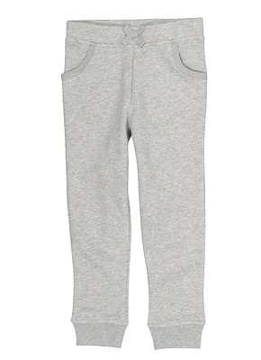 French Toast Girls 4-6x Marled Elastic Waist Pull On Joggers, Grey,